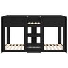 vidaXL Bunk Bed for Kids Black Oak 80 x 200 cm Engineered Wood