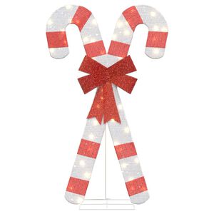vidaXL Christmas Decoration Candy Cane 50 LEDs Warm White