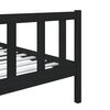 vidaXL Bed Frame without Mattress Black Small Single Solid Wood