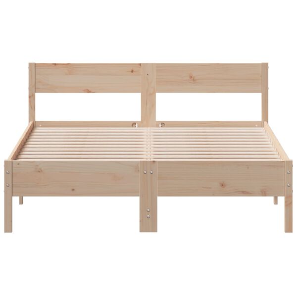 vidaXL Bed Frame without Mattress 120x190 cm Small Double Solid Wood Pine