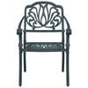 vidaXL 3 Piece Bistro Set Green Cast Aluminium