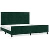 vidaXL Bed Frame without Mattress Dark Green 200x200 cm Velvet