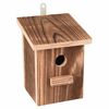 FLAMINGO Bird Nesting Box Gino Wood Flamed Brown