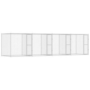 vidaXL Dog Cage Silver 800 x 200 x 200 cm Galvanised Steel