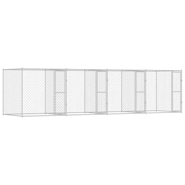 vidaXL Dog Cage Silver 800 x 200 x 200 cm Galvanised Steel