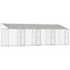 vidaXL Dog Cage Silver 800 x 200 x 256 cm Galvanised Steel