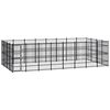vidaXL Outdoor Dog Kennel Steel 29.49 m²