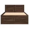 vidaXL Bed Frame with Headboard without Mattress Brown Oak 90x200 cm