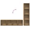 vidaXL Book Cabinets 3 pcs Artisan Oak Engineered Wood