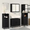vidaXL Bathroom Furniture Set 4 pcs Black Oak Engineered Wood