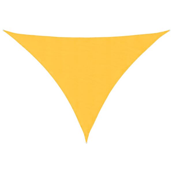 vidaXL Sunshade Sail Oxford Fabric Triangular 5x7x7 m Yellow
