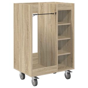 vidaXL Golf Cabinet with Wheel Plain Sonoma Oak 65 x 45 x 98 cm