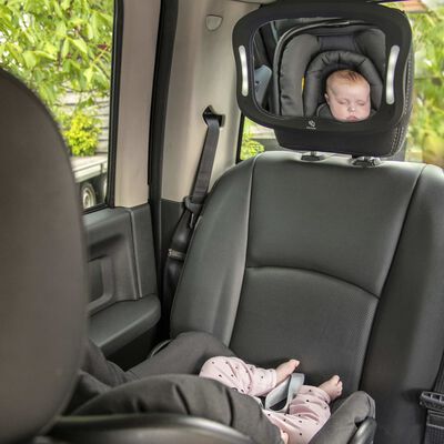 Miroir de voiture bébé - Miroir bébé avec éclairage LED - Easy View XXL