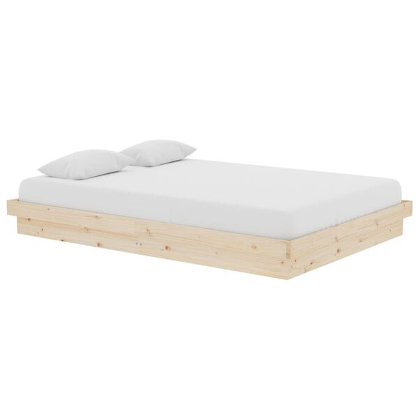 vidaXL Bed Frame without Mattress Solid Wood 140x200 cm