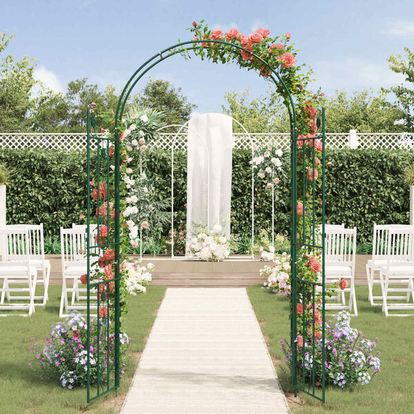 vidaXL Garden Arch Plain Green 115 x 37 x 226 cm