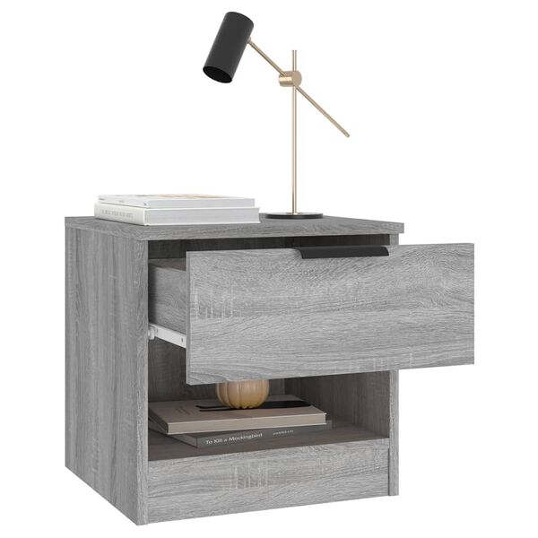 vidaXL Bedside Cabinets 2 pcs Grey Sonoma Engineered Wood