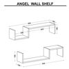 Homemania Wall Shelf Set Angel 95.4x19.5x19.5 cm Anthracite
