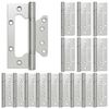 vidaXL Hinge 16 pcs 125 x 78 x 13 mm Silver Steel