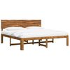 vidaXL Double Bed Frame with Headboard ROSTOCK Natural 180 x 200 cm