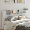vidaXL Headboard Cabinet with LED White 180 x 16.5 x 103.5 cm