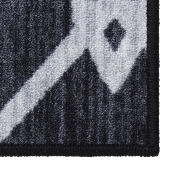 vidaXL Carpet Runner Black 80x400 cm