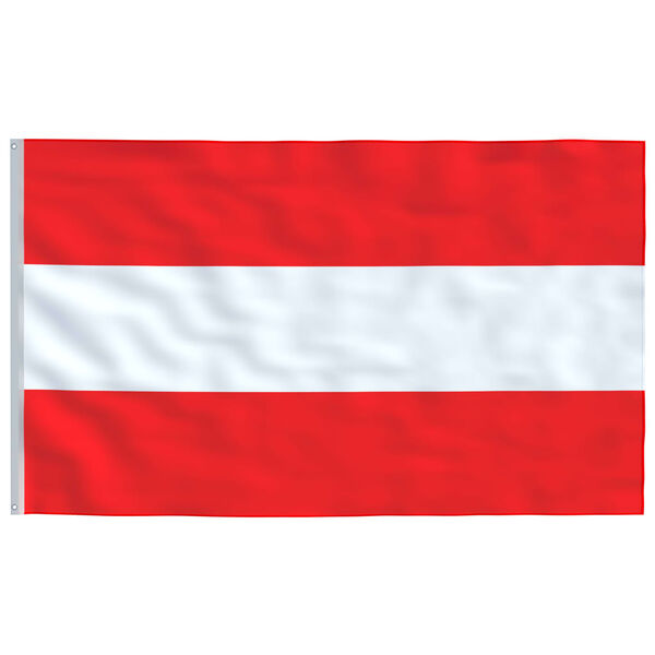 vidaXL Austria Flag and Pole 5.55 m Aluminium