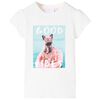 vidaXL Kids' T-shirt Ecru 140