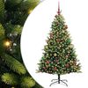 vidaXL Artificial Hinged Christmas Tree 300 LEDs Green 180 cm