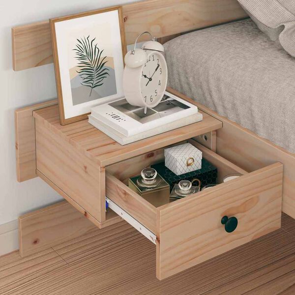 vidaXL Bed Frame with Headboard Brown 90 x 190 cm Solid Pine Wood