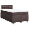 vidaXL Box Spring Bed with Mattress Dark Brown 120x190 cm Fabric