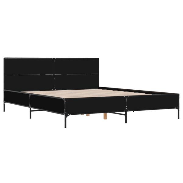 vidaXL Bed Frame without Mattress Black 135x190 cm Double