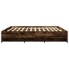 vidaXL Bed Frame without Mattress Smoked Oak 180x200 cm Super King Engineered Wood