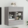 vidaXL TV Wall Cabinet with LED Lights Grey Sonoma 58.5x30x60.5 cm