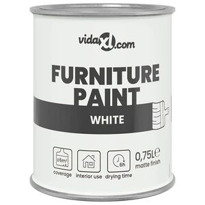 vidaXL Furniture Paint White 0.75 L Wall Print