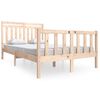 vidaXL Bed Frame without Mattress Solid Wood 140x200 cm (810082+814094)