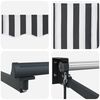 vidaXL Retractable Awning Anthracite and White 5x3 m Fabric&Aluminium