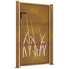vidaXL Garden Gate 100x150 cm Corten Steel Grass Design