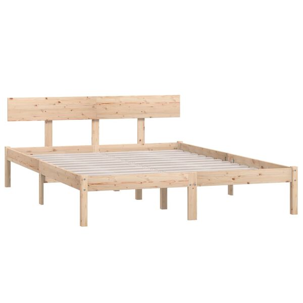 vidaXL Bed Frame without Mattress Solid Wood 120x200 cm