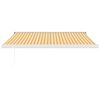 vidaXL Retractable Awning Yellow and White 3.5x2.5 m Fabric and Aluminium