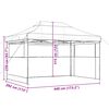 vidaXL Foldable Party Tent Pop-Up with 3 Sidewalls Beige