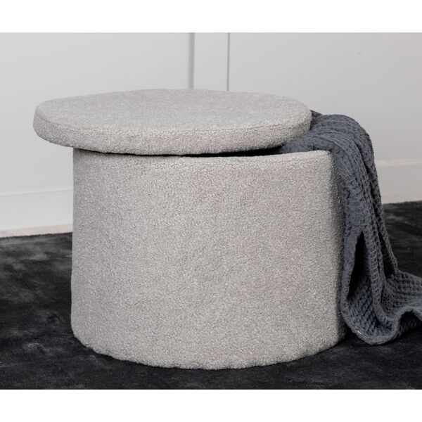 Venture Home Pouffe Dunken 51x51x43 cm Teddy Greige