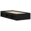 vidaXL Bed Frame without Mattress Black Oak 75x190 cm Engineered Wood