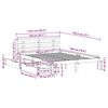 vidaXL Bed Frame with Drawers without Mattress Wax Brown 140x190 cm