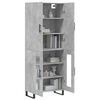 vidaXL Highboard Concrete Grey 69.5x34x180 cm Engineered Wood