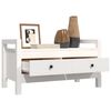 vidaXL Hall Bench White 80x40x43 cm Solid Wood Pine