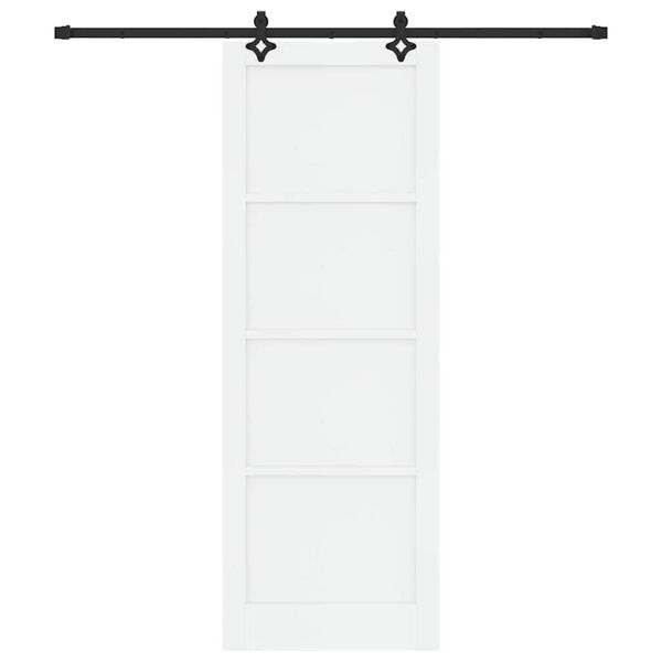 vidaXL Sliding Door ORKDAL White 83 x 232 cm Solid Pine Wood