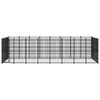 vidaXL Outdoor Dog Kennel Steel 29.49 m²