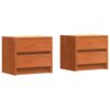 vidaXL Bedside Tables 2 pcs Wax Brown 40 x 30.5 x 35.5 cm Pine Wood