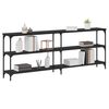 vidaXL Console Table Black oak 200 x 29 x 75 cm