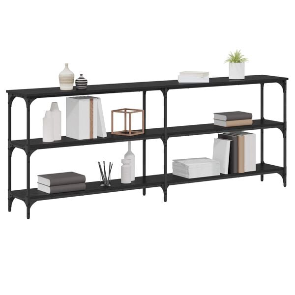 vidaXL Console Table Black oak 200 x 29 x 75 cm